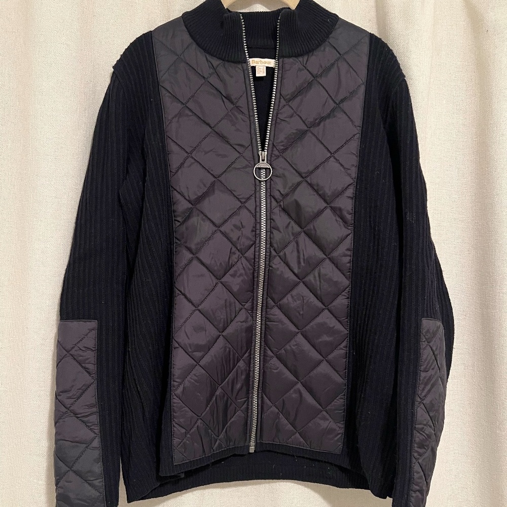 Barbour Womens Zip Knit Wool Sweater Jacket